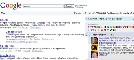 WebMynd Twitter search