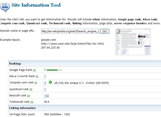 SiteInformationTool