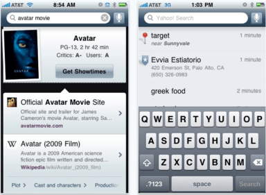 Yahoo Search Arrives on the Apps Store
