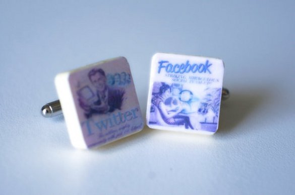 Facebook cufflinks Facebook cufflinks