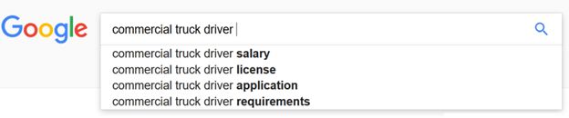 commercial truck driver Google search