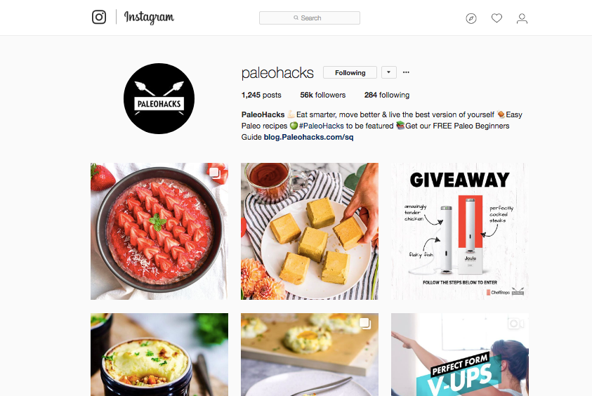 paleohacks instagram