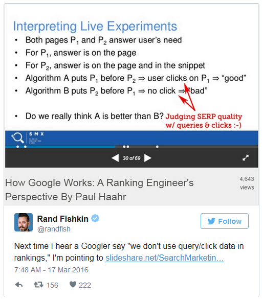 Rand Fishkin tweet