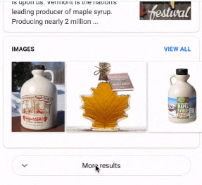 Image showing the "More results" button