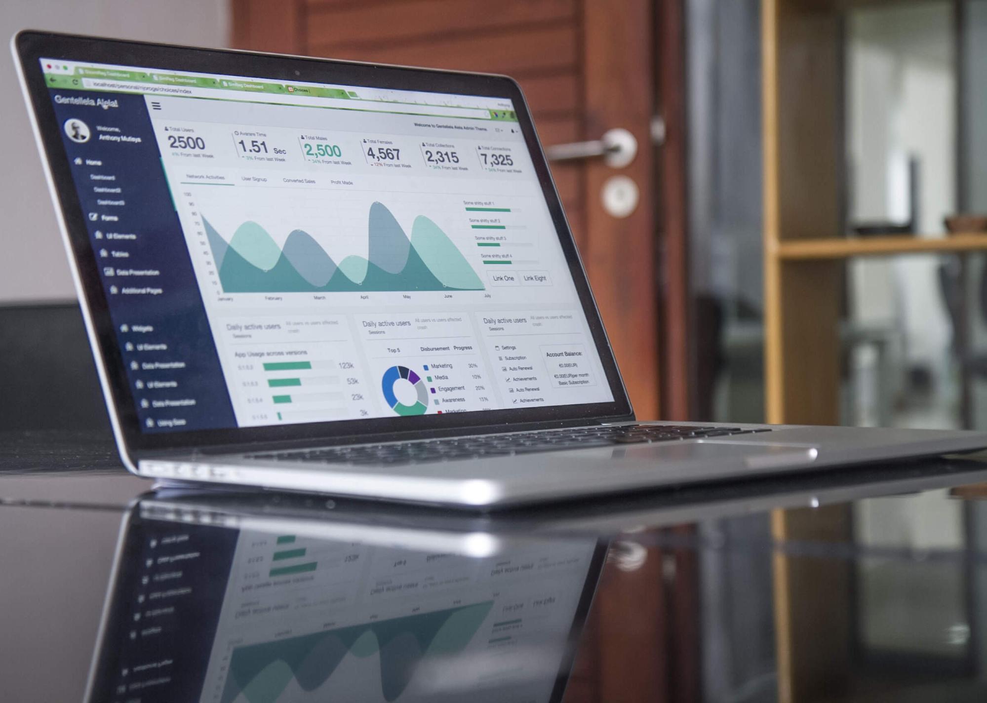 SEO tools on laptop