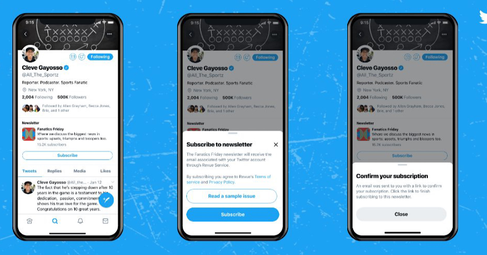 Twitter Adding ‘Subscribe’ Button to Profiles For Newsletter Signups