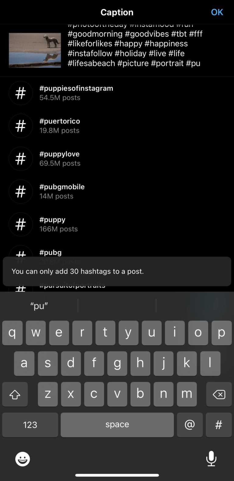Instagram Hashtag Limits