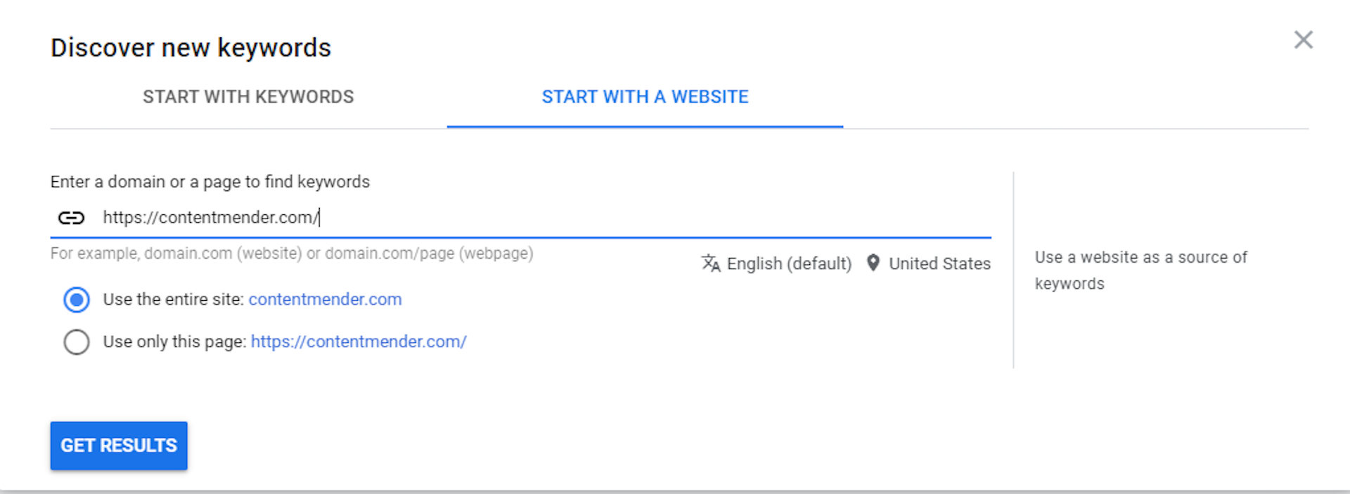 conduct competitive keyword research right in Google’s Keyword Planner