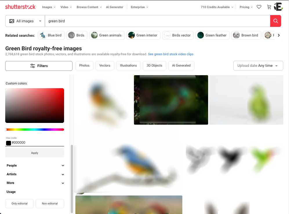 Shutterstock image search