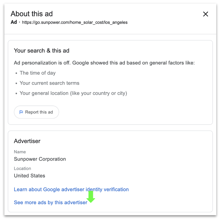 Google ad