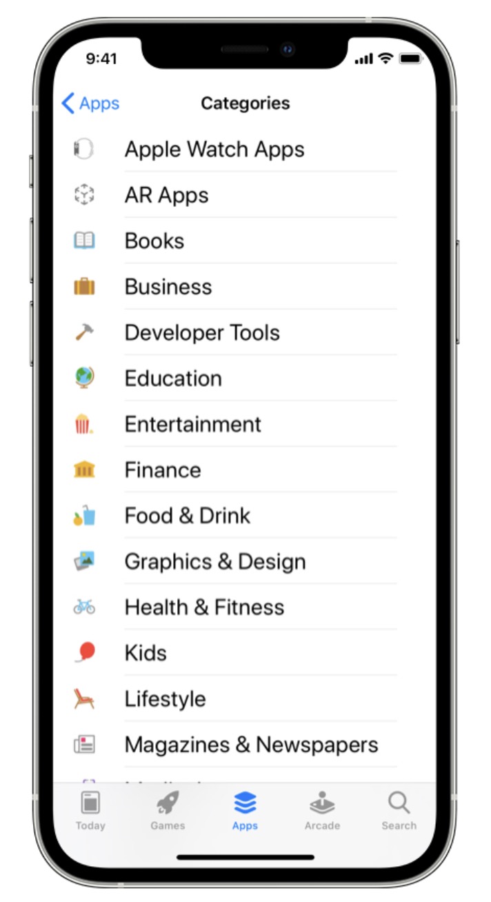 App Store Categories